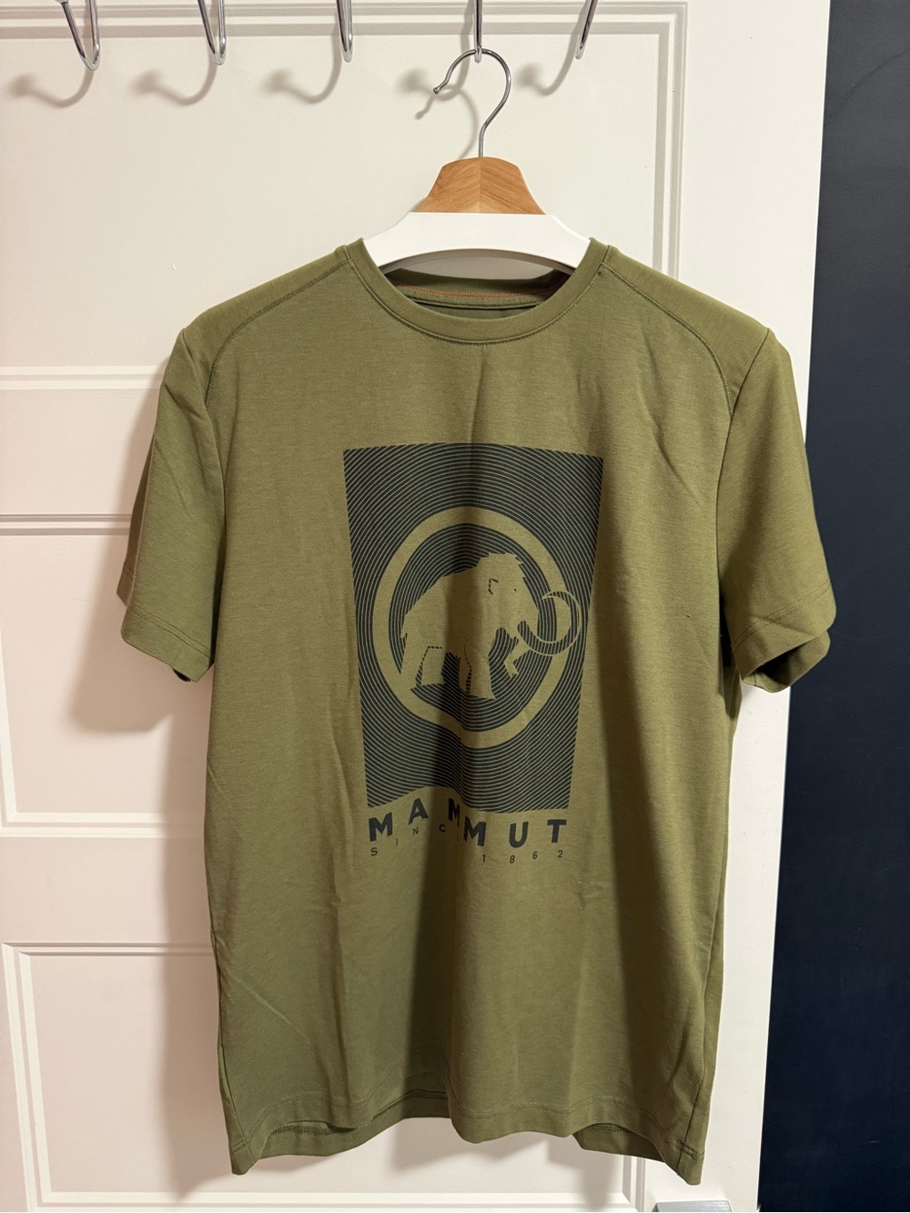 Mammut Olive Green Graphic Logo Short Sleeve Tee